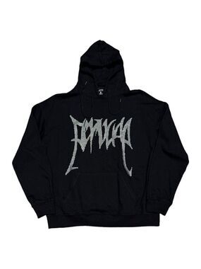 Rhinestone Bedazzled Gothic Asian Streetwear SUPEEON Black Hoodie Sweatshirt